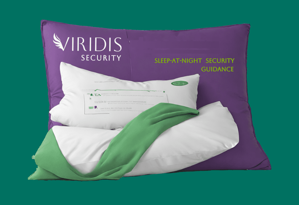 pillow reflecting how good security practices can help executives sleep at night with cybersecurity consulting and managed services from viridis